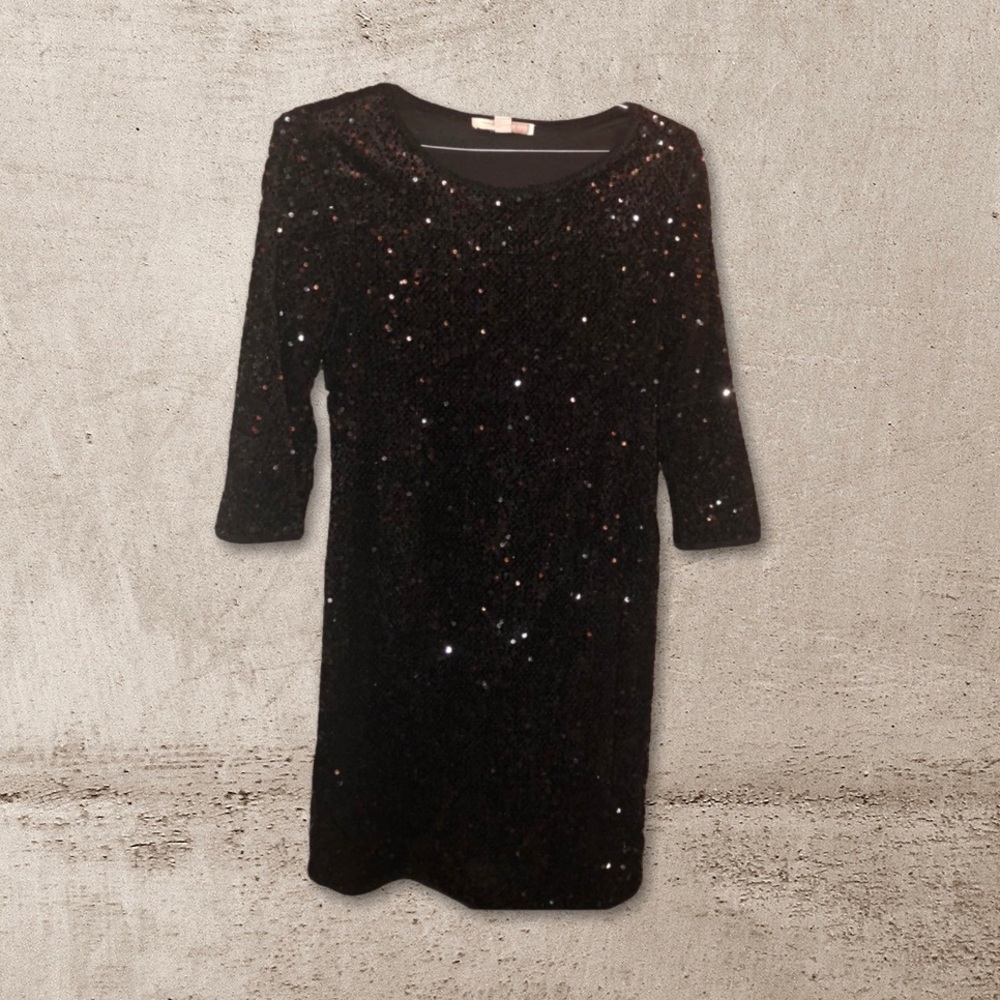 Stretchy sparkly sequin mini dress